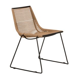 Καρέκλα Κήπου ArteLibre DERNA Φυσικό/Μαύρο Μέταλλο/Rattan 57x59x80cm