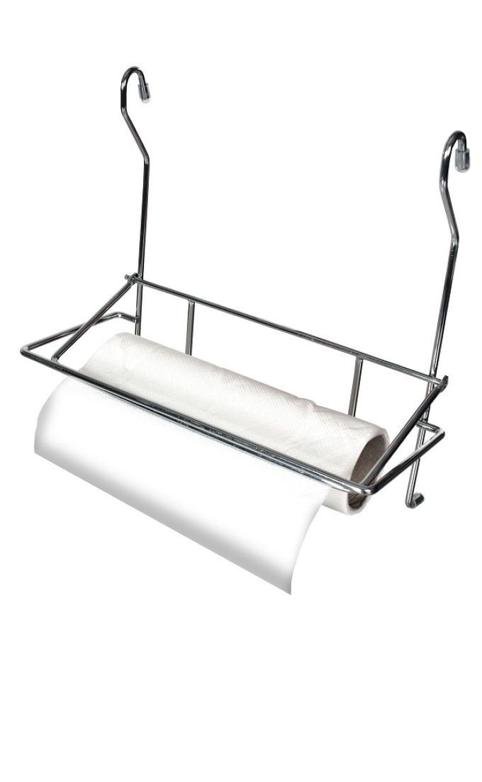 Βάση Ρολού Κουζίνας Κρεμαστή Ασημί Μέταλλο 31.2x15x30cm