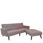 Καναπές/Κρεβάτι Γωνιακός ArteLibre ANTONELLA Μπεζ/Καφέ 200x156x83cm