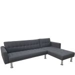 Καναπές Κρεβάτι Γωνιακός ArteLibre OBERON Γκρι Ύφασμα 240x102/175x40cm