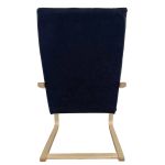 Πολυθρόνα ArteLibre NORDVIK Μαύρο/Φυσικό Ύφασμα/Ξύλο 60x71x105cm