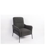 Πολυθρόνα ArteLibre ELAN Γκρι Σκούρο Ύφασμα Κοτλέ/Μέταλλο 94x77x82cm