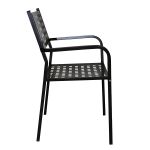 Πολυθρόνα Κήπου ArteLibre MONTU Μαύρο Μέταλλο 54x51x84cm