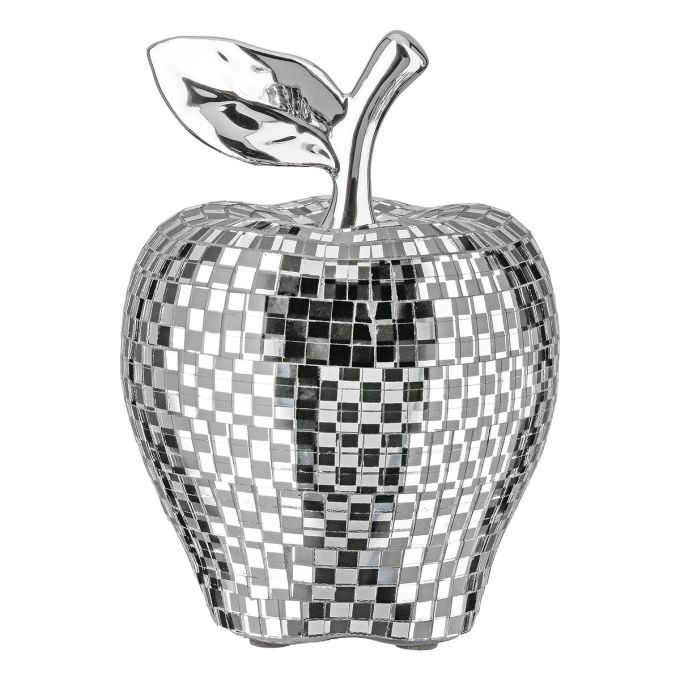 Διακοσμητικό Αντικείμενο Apple Κεραμικό Ασημί χρώμα D11X15Cm D11X15Cm