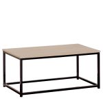 Τραπεζάκι Σαλονιού ArteLibre QUENLEY Δρυς/Μαύρο Μοριοσανίδα/Μέταλλο 90x48x40cm