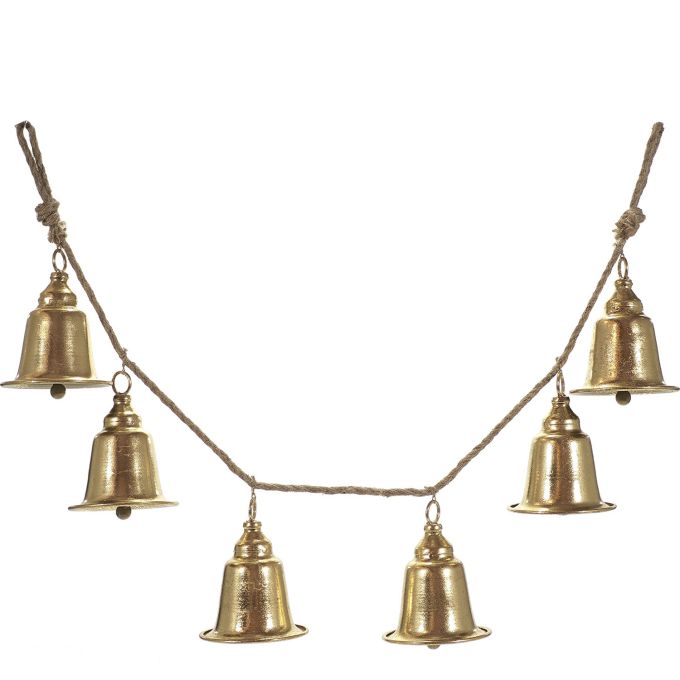 Χριστουγεννιάτικη Γιρλάντα Με Καμπάνες Χρυσό 110cm