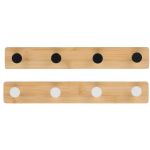 Κρεμάστρα Τοίχου 4 Θέσεων Αυτοκόλλητη Μπαμπού Σε 2 Χρώματα