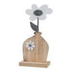 Διακοσμητικό ArteLibre Λουλούδι Σε Βάζο ArteLibre Φυσικό MDF/Ύφασμα 7x12x26cm