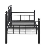 Καναπές Κρεβάτι ArteLibre PECOS Μαύρο Μέταλλο Για Στρώμα 90x190cm