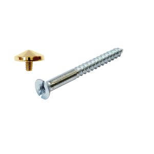 Ξυλόβιδα Γαλβανιζέ 45x25 Με Διακοσμ. Ορειχάλκινο Καπάκι Φ12 4Τμχ