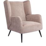 Πολυθρόνα ArteLibre NORA Καφέ Ανοιχτό Ύφασμα/Μέταλλο 100x80x89cm