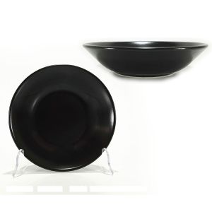 Πιάτο Βαθύ Μαύρο Ματ Πορσελάνη Φ20cm