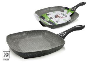 Γκριλιέρα Αντικολλητική Αλουμινίου Με Επίστρωση Stone Λαβή Soft-Touch 28x28cm