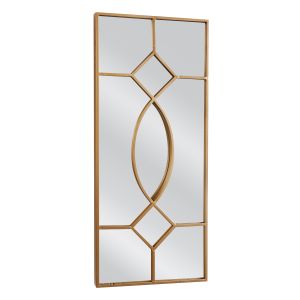 Καθρέπτης Τοίχου ArteLibre ARAGLAS Χρυσό Μέταλλο/Γυαλί 90x2x40cm