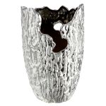 Βάζο Κωνικό Κεραμικό Ασημί Χρώμα D14X22Cm D14X22Cm