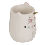 Κούπα Γάτα Μονόκερως 380ml Λευκό Δολομίτης 13x9cm