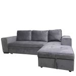Καναπές Κρεβάτι Γωνιακός ArteLibre PREMIERE Δεξιά Γωνία Γκρι Ύφασμα 271x163x80cm