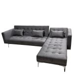 Καναπές Κρεβάτι Γωνιακός ArteLibre ARION Γκρι Ύφασμα 244x162x84cm