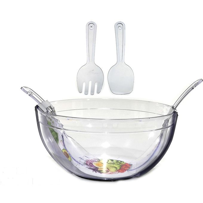 Σαλατιέρα Διάφανη Πλαστικό 5.5l 2Τμχ
