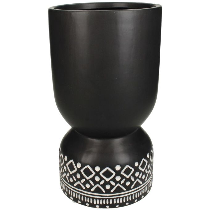Κασπώ ArteLibre Tribal Μαύρο Κεραμικό 15x15x27.5cm