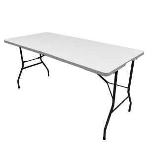 Τραπέζι Catering ArteLibre MOBILIS Πτυσσόμενο Λευκό/Γκρι Πλαστικό/Μέταλλο 150x75x74cm