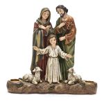 Χριστουγεννιάτικη Φάτνη Με Κηροπήγιο 21x6.2x21cm