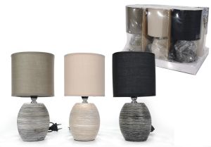 Φωτιστικό Επιτραπέζιο Με Οβάλ Βάση Υ27cm Σε 3 Χρώματα