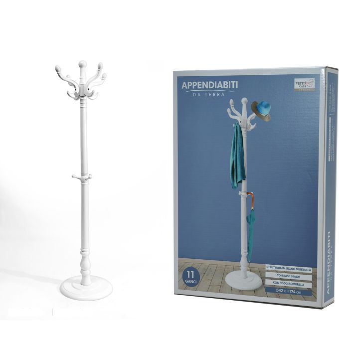 Καλόγερος Λευκό/Μαύρο MDF/Ξύλο 42x174cm