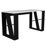 Γραφείο ArteLibre Simi Μαύρο/Λευκή Επιφάνεια 140x60x74cm