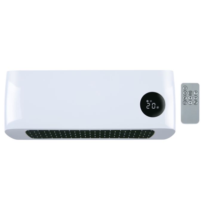 Θερμαντικό Σώμα Κεραμικό Επιτοίχιο Με Τηλεχειριστήριο Λευκό 1000/2000W ALPINA