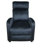 Πολυθρόνα ArteLibre Relax DIANELLA Μαύρο Βελούδο 77x90x99cm