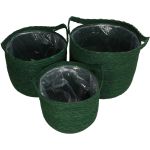 Καλάθι ArteLibre Πράσινο Seagrass 25x25x24cm Σετ 3Τμχ