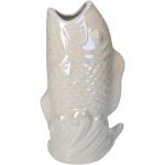 Βάζο ArteLibre Ψάρι Ιβουάρ Κεραμικό 15.5x10.5x28cm