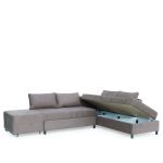 Καναπές Κρεβάτι Γωνιακός ArteLibre MARVE Δεξιά Γωνία Μπεζ/Καφέ 290x217x84cm