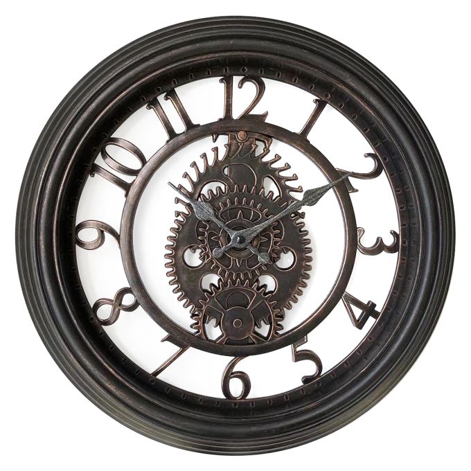 Ρολόι Τοίχου ArteLibre Μαύρο Πλαστικό Φ40.6x4.9cm