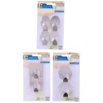 Σετ 2/4τμχ Κρεμαστράκια Αυτοκόλλητα Ανοξείδωτα Διάφορα Σχέδια 4.8x0.5x4.8cm