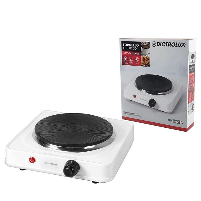 Μάτι Κουζίνας Ηλεκτρικό Μονό Λευκό Φ15.5cm 1000W