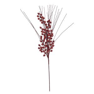 Χριστουγεννιάτικο Κλαδί Με Μούρα Κόκκινο 70cm