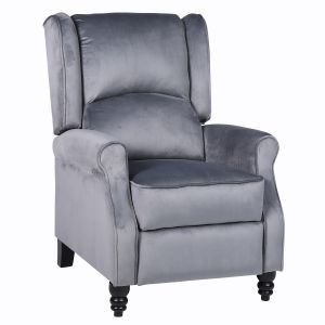 Πολυθρόνα Ανακλινόμενη ArteLibre MARKEB Γκρι Βελούδο 72x84x97cm