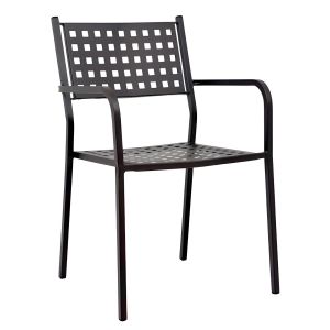 Πολυθρόνα Κήπου ArteLibre MONTU Μαύρο Μέταλλο 54x51x84cm