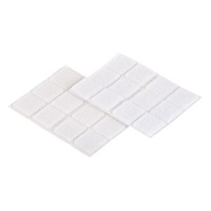 Επιφάνειες Hook+Loop Αυτοκόλλητο Λευκό 25x25mm 12Σετ