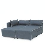 Καναπές Γωνιακός ArteLibre Αναστρέψιμη Γωνία THIAGO Γκρι/Λευκό 101x250x97cm