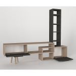 Σύνθετο ArteLibre NEVADA Cordoba/Ανθρακί Μοριοσανίδα 167x29.8x133.5cm