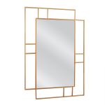 Καθρέπτης Τοίχου ArteLibre ARWEN Χρυσό Μέταλλο/Γυαλί  90x2x68cm