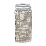 Κηροπήγιο 'Boston' Κεραμικό Ασημί/Λευκό 6x11.5x12.5cm