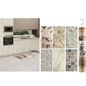 Χαλί Απορροφητικό Πολύχρωμο Πολυεστέρας 100x50x0.4cm Σε 6 Σχέδια