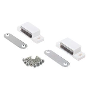 Πιαστράκι Μαγνητικό 4kg Πλαστικό Λευκό Με Σταθερή Βάση