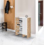 Παπουτσοθήκη ArteLibre RUBY Φυσικό/Λευκό Μοριοσανίδα 81x32x100cm