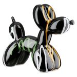 Figure Dog Balloon Dog Κεραμικό Πολύχρωμο Μαύρο 19X8X15Cm 19X8X15Cm