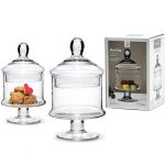 Βάζο Με Καπάκι Potiche Διάφανο Γυαλί Φ13x23cm